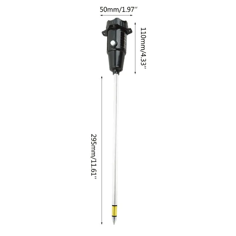 2in1 Long Probe Soil pH Moisture Meter Soil Tester Self-Powered Monitor 30cm 11\" L4MF
2in1 Long Probe Soil pH Moisture Meter Soil Tester Self-Powered Monitor 30cm 11\" L4MF