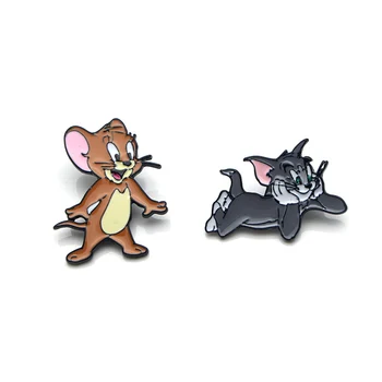 Classic Cat and mouse cartoon Zinc alloy tie pins badges para shirt bag clothes backpack shoes brooches medal decorations E0343
Classic Cat and mouse cartoon Zinc alloy tie pins badges para shirt bag clothes backpack shoes brooches medal decorations E0343