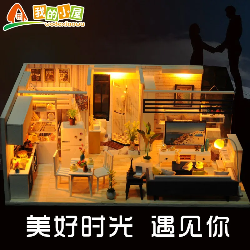DIY Hut Handmade Loft Creative Small House Model Villa Assembled Toys Adult for Making Birthday Gift Women's
DIY Hut Handmade Loft Creative Small House Model Villa Assembled Toys Adult for Making Birthday Gift Women's