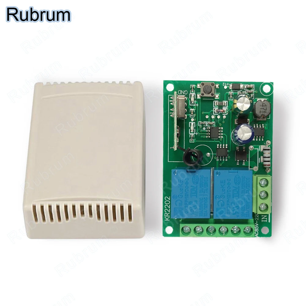 Rubrum 433Mhz AC 250V 110V 220V 2CH RF Relay Receiver Module Universal Wireless Remote Control Switch For 433 Mhz Remote Control
Rubrum 433Mhz AC 250V 110V 220V 2CH RF Relay Receiver Module Universal Wireless Remote Control Switch For 433 Mhz Remote Control