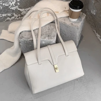 Burminsa Retro Lock Tote Bags For Women Casual Large Capacity Ladies Shoulder Bags High Quality Soft PU Leather Handbags 2020
Burminsa Retro Lock Tote Bags For Women Casual Large Capacity Ladies Shoulder Bags High Quality Soft PU Leather Handbags 2020