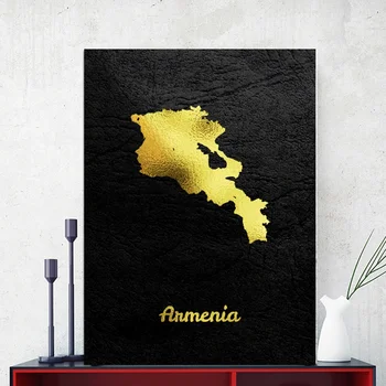 Golden Map Art Armenia Poster Art Canvas Poster Living Room Home Wall Decor (No Frame)
Golden Map Art Armenia Poster Art Canvas Poster Living Room Home Wall Decor (No Frame)