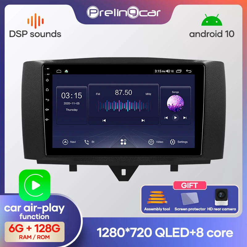 Система Android 10 0 автомобильный DVD мультимедийный плеер для Mercedes/Benz Smart Fortwo 2011 2012 2013
