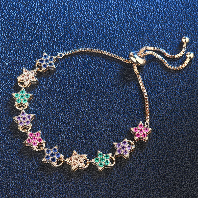 Funmode New Lucky Star Gold Color Adjustable Size Micro Cubic Zirconia Bracelets and Bangle Wholesale FB01
Funmode New Lucky Star Gold Color Adjustable Size Micro Cubic Zirconia Bracelets and Bangle Wholesale FB01