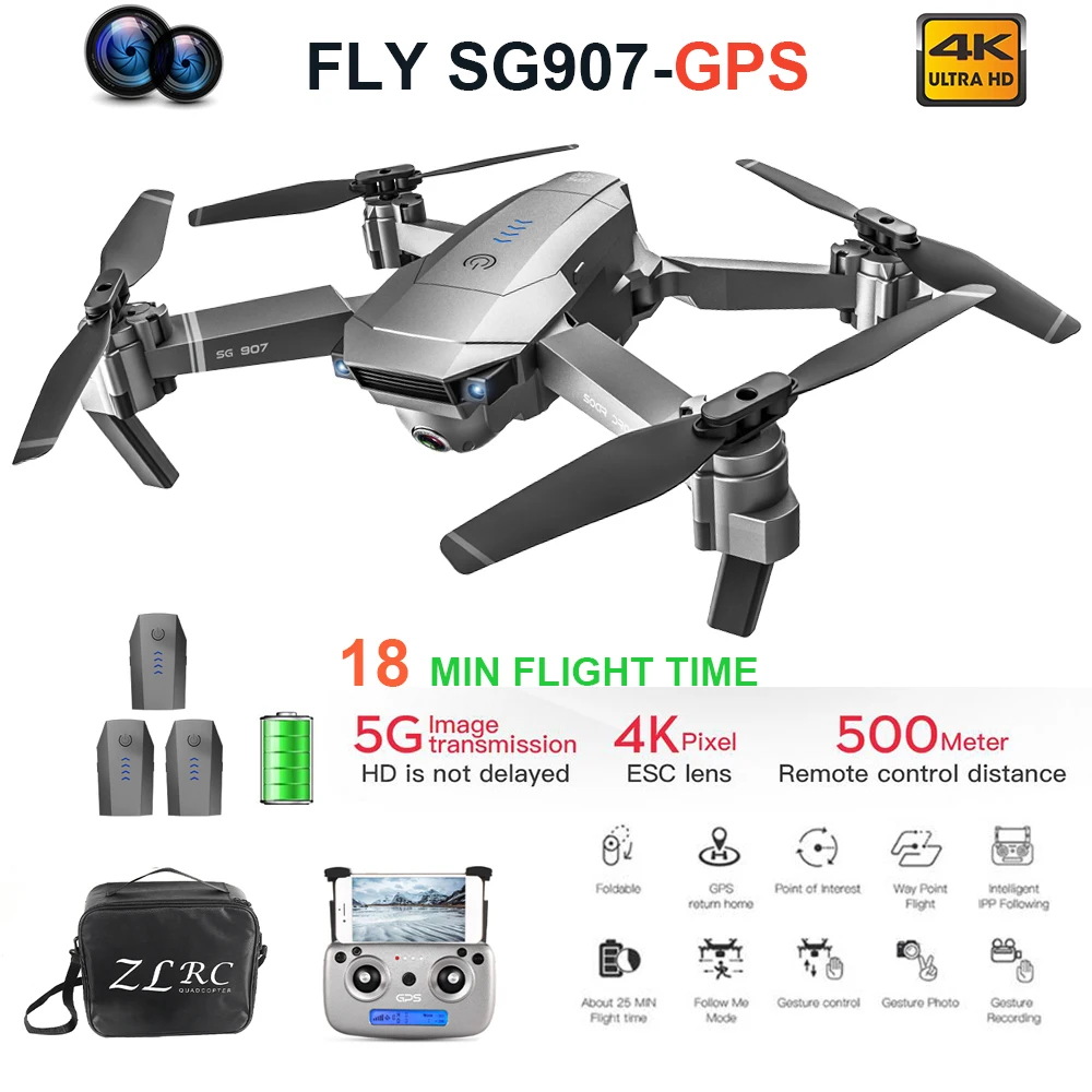 SG907 GPS Drone with HD Camera 4K 5G Wifi Optical Flow Positioning Gesture Photo Follow Me Drone Foldable Quadcopter Mini Dron
SG907 GPS Drone with HD Camera 4K 5G Wifi Optical Flow Positioning Gesture Photo Follow Me Drone Foldable Quadcopter Mini Dron