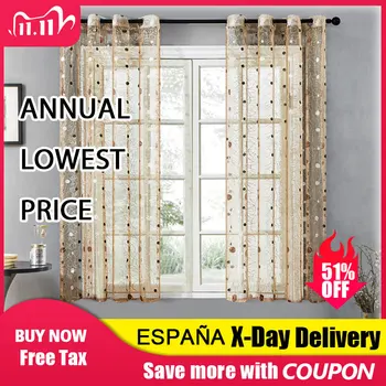 YokiSTG Elegant Voile Sheer Curtains Bird's Nest Dots Curtain For Kitchen Living Room Bedroom Tulle For Windows Treatment Panel 
YokiSTG Elegant Voile Sheer Curtains Bird's Nest Dots Curtain For Kitchen Living Room Bedroom Tulle For Windows Treatment Panel