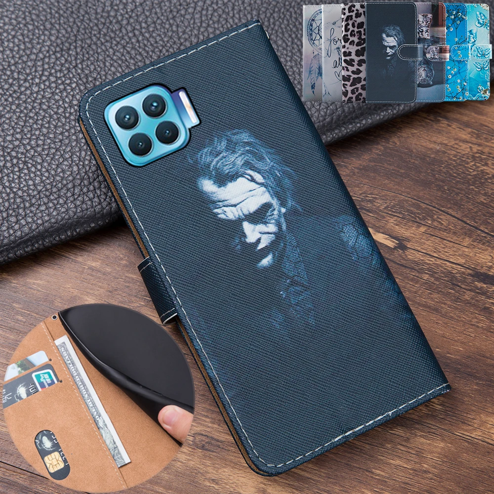 Clown Leather Flip Case On OPPO Reno4 Lite Cases View Back Cover Phone For Reno 4 oppo reno4 Light Book Coque | Мобильные телефоны