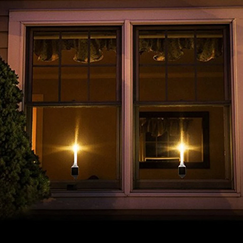 Vintage Christmas Flameless Window Solar Candles Lights W/ 2 Suction Cups Vintage Christmas Flameless Window Solar Candles Lights W/ 2 Suction Cups