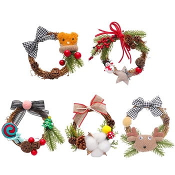 Christmas Wreath Artificial Pinecone Red Berries Bow Garland Decoration Hanging Front Door Wall Tree Ornament 
Christmas Wreath Artificial Pinecone Red Berries Bow Garland Decoration Hanging Front Door Wall Tree Ornament