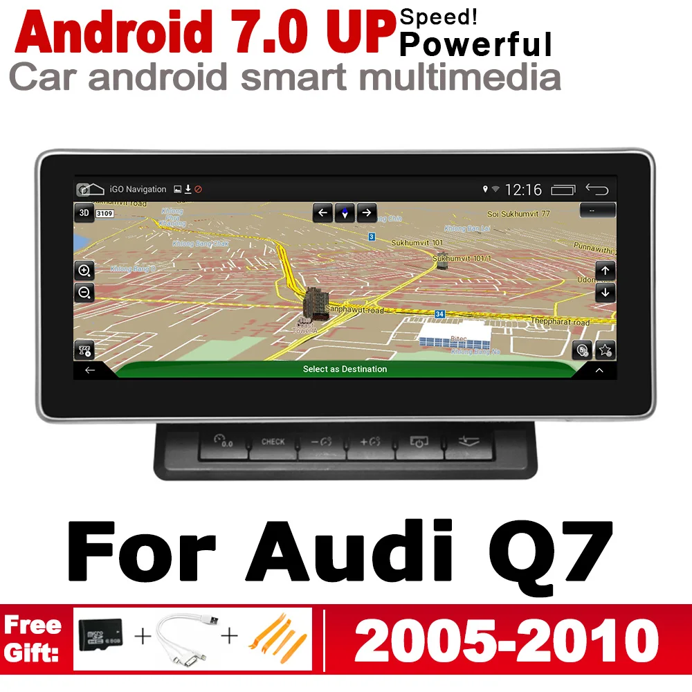 Автомагнитола Android 7 0 мультимедийный DVD плеер с GPS навигацией для Audi Q7 4L 2005 ~ 2010 MMI Wi