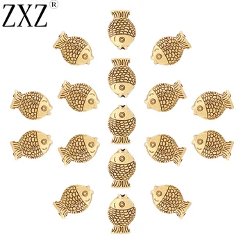 ZXZ 50pcs Antique Gold Tone Fish Spacer Beads Charms for DIY Jewelry Making Findings 12x8mm
ZXZ 50pcs Antique Gold Tone Fish Spacer Beads Charms for DIY Jewelry Making Findings 12x8mm