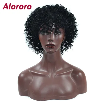 Alororo Black Grey Mix Ombre Synthetic Curly Wig Afro American Fluffy Curly Fake Hair Short Wigs for Women 
Alororo Black Grey Mix Ombre Synthetic Curly Wig Afro American Fluffy Curly Fake Hair Short Wigs for Women