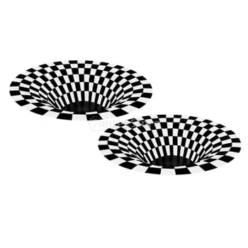 2Pcs 120cm Black White Grid Carpet 3D Illusion Floor Mat Anti-Skid
2Pcs 120cm Black White Grid Carpet 3D Illusion Floor Mat Anti-Skid