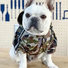 Nova marca pet capa de chuva à prova dsmall água pequeno cão roupas casaco ao ar livre jaqueta de chuva para cães gatos amarelo e camuflagem(China)