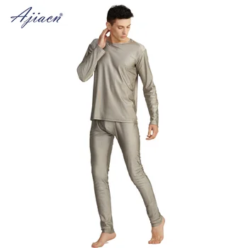Anti-electromagnetic radiation men's long sleeve underwear set 5g communication EMF shielding 100% silver fiber underwear
Anti-electromagnetic radiation men's long sleeve underwear set 5g communication EMF shielding 100% silver fiber underwear
