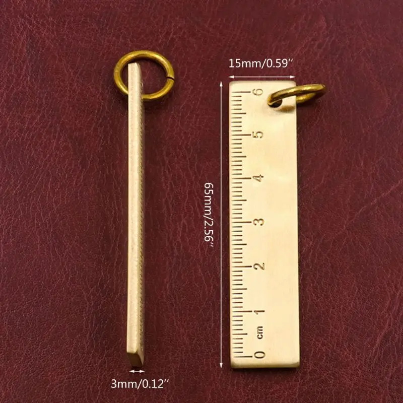 Portable 6cm Small Copper Ruler 3mm Thickened Brass Metal Ruler Keychain Rule 6XDD
Portable 6cm Small Copper Ruler 3mm Thickened Brass Metal Ruler Keychain Rule 6XDD
