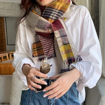 2020New Autumn and winter lattice thickening keep warm Scarf British style with any color long Style Shawl Dual purpose
2020New Autumn and winter lattice thickening keep warm Scarf British style with any color long Style Shawl Dual purpose