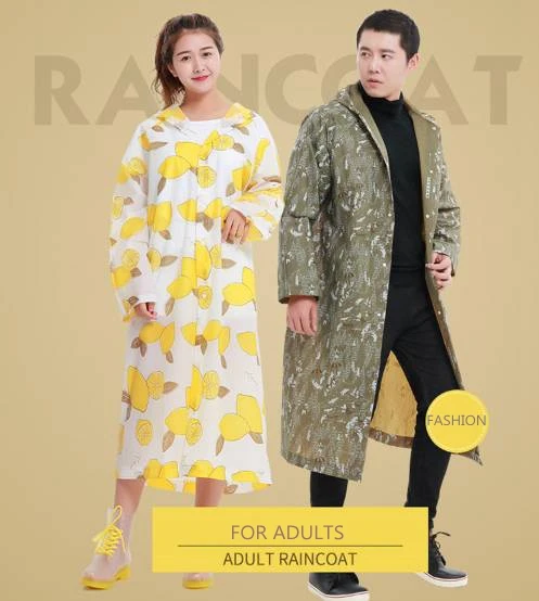 Simple Fashion Camouflage Lemon Printing Poncho Adult Portable Comfortable Rainwear Waterproof EVA Raincoat New Arrival
Simple Fashion Camouflage Lemon Printing Poncho Adult Portable Comfortable Rainwear Waterproof EVA Raincoat New Arrival