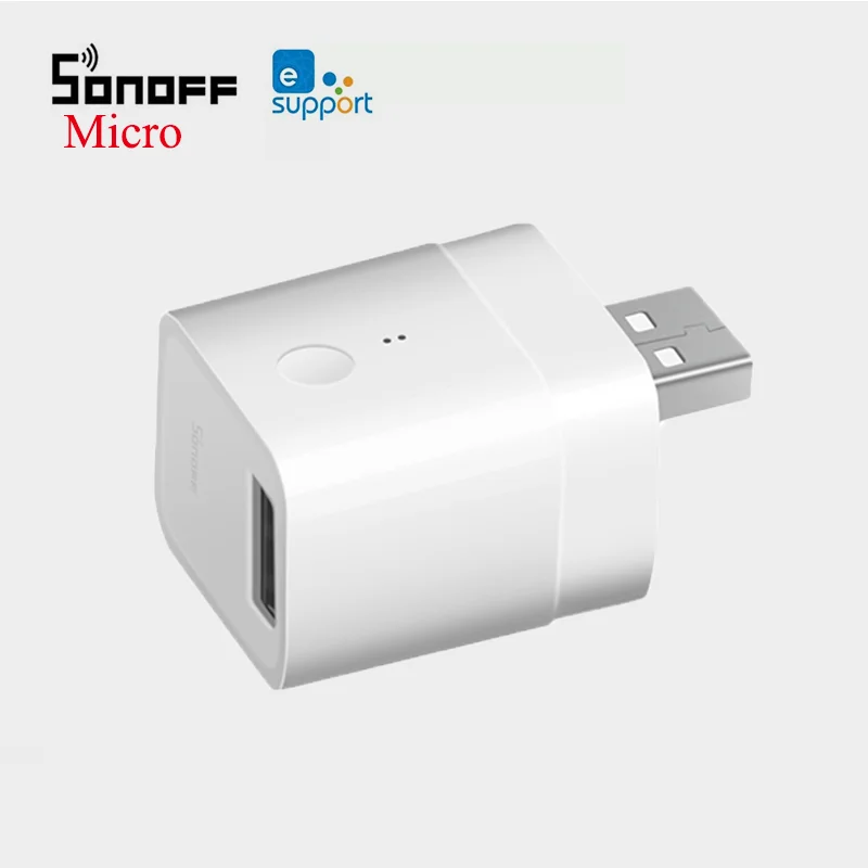 SONOFF Micro 5V USB Wifi Smart Power Adapter eWeLink Remote Control Smart Home Voice Timing Switch Work With Google Home Alexa
SONOFF Micro 5V USB Wifi Smart Power Adapter eWeLink Remote Control Smart Home Voice Timing Switch Work With Google Home Alexa