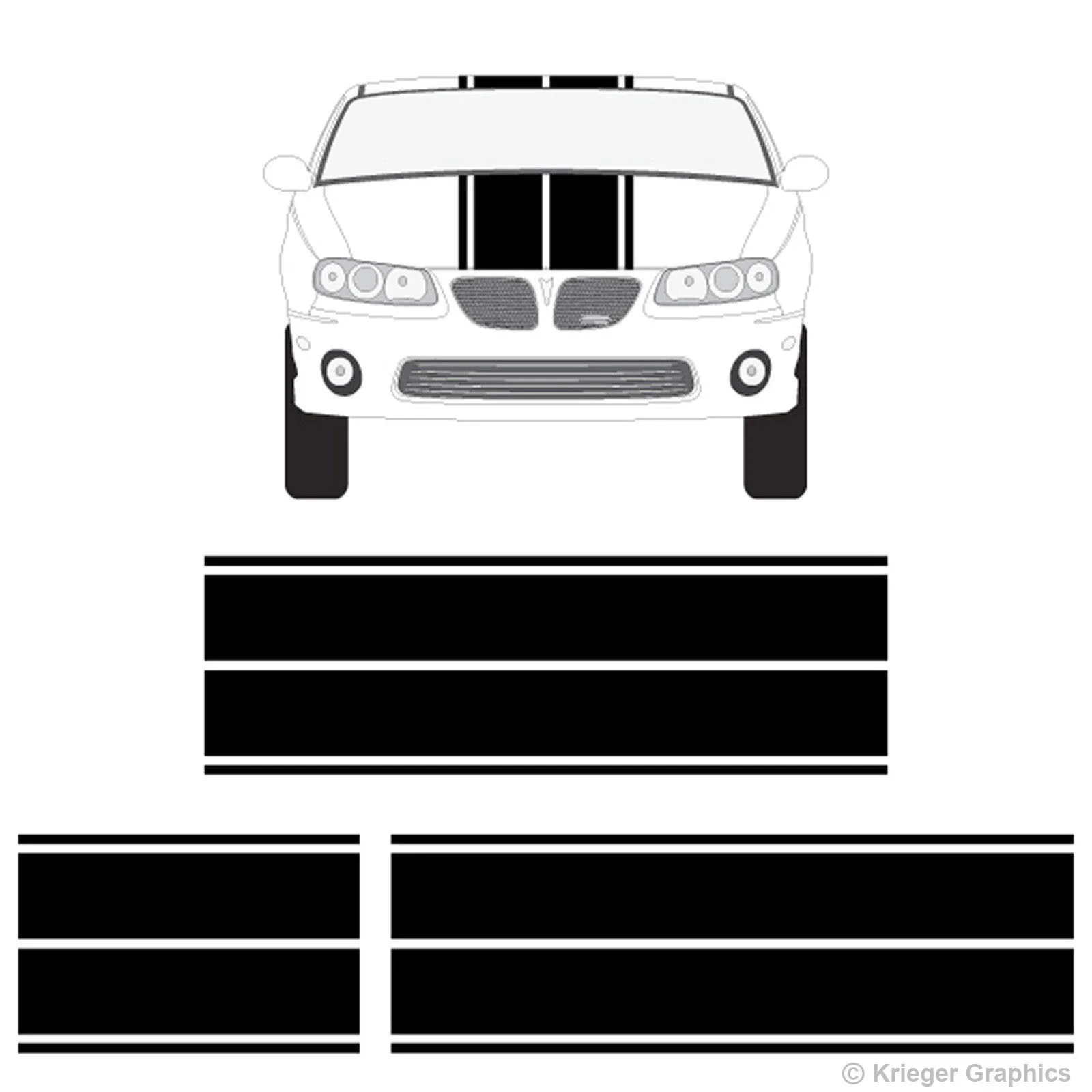 За 1 единицу товара Pontiac G6 G8 GTO Grand Prix Am двойной ралли Полосы Виниловые наклейки для