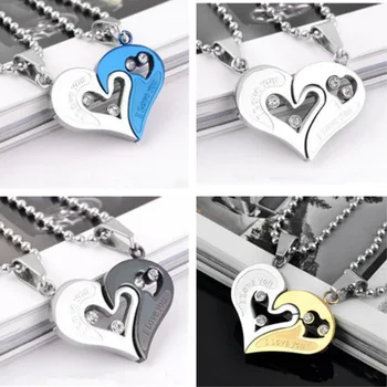 1 pair Fashion Couple Heart Shape I Love You Pendant Necklace Unisex Lovers Couples Jewelry Fashion Gift Accessories
1 pair Fashion Couple Heart Shape I Love You Pendant Necklace Unisex Lovers Couples Jewelry Fashion Gift Accessories