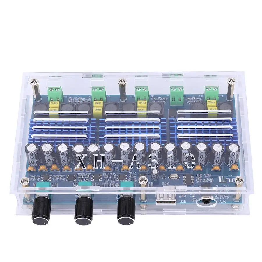 TPA3116D2 Digital Amplifier Board 4 Channels Double Stereo XH-A310 With Tuning For Bluetooth
TPA3116D2 Digital Amplifier Board 4 Channels Double Stereo XH-A310 With Tuning For Bluetooth