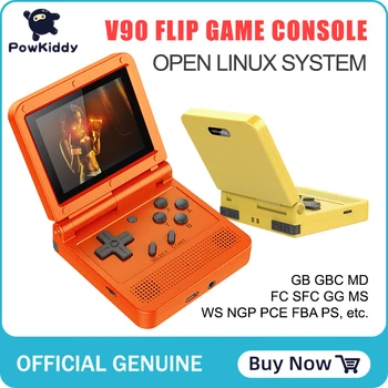 POWKIDDY v90 3-inch IPS screen Flip Handheld console dual open system game console 16 simulators retro PS1 kids gift 3D new game
POWKIDDY v90 3-inch IPS screen Flip Handheld console dual open system game console 16 simulators retro PS1 kids gift 3D new game