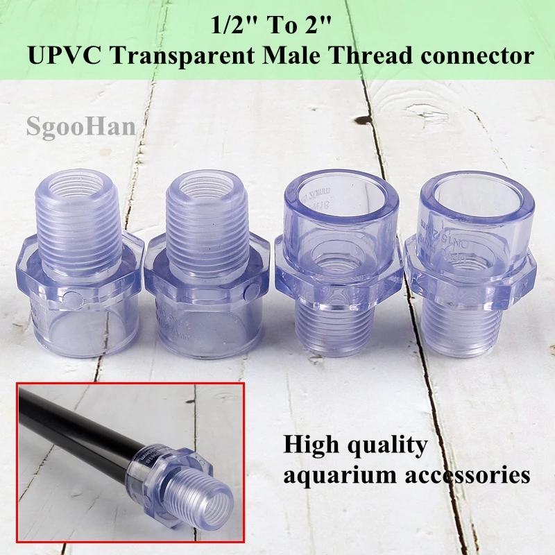 1/2 "до 2" UPVC прозрачные мужские резьбовые Прямые соединители водопровод быстрый равный соединитель садовый фитинг для полива
1/2 "до 2" UPVC прозрачные мужские резьбовые Прямые соединители водопровод быстрый равный соединитель садовый фитинг для полива