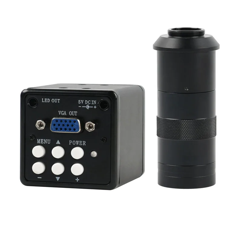 2.0MP 1/3 Inch Sensor VGA Electronic Industry Digital Microscope Camera 100X Adjustable Zoom C-mount Lens For PCB Repair | Инструменты