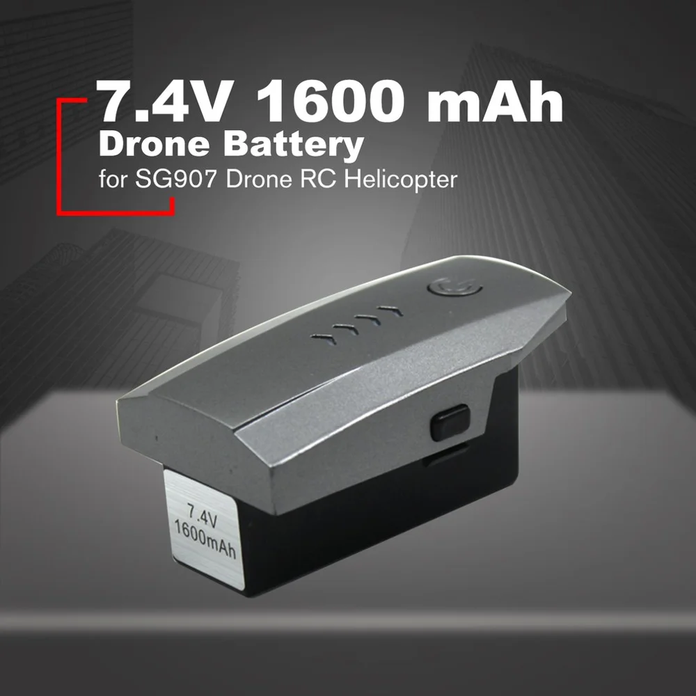 Drone Battery Spare Battery Replaceable Lithium Battery 7.4V 1600 mAh LI PO Battery for SG907 Drone RC Helicopter 
Drone Battery Spare Battery Replaceable Lithium Battery 7.4V 1600 mAh LI PO Battery for SG907 Drone RC Helicopter