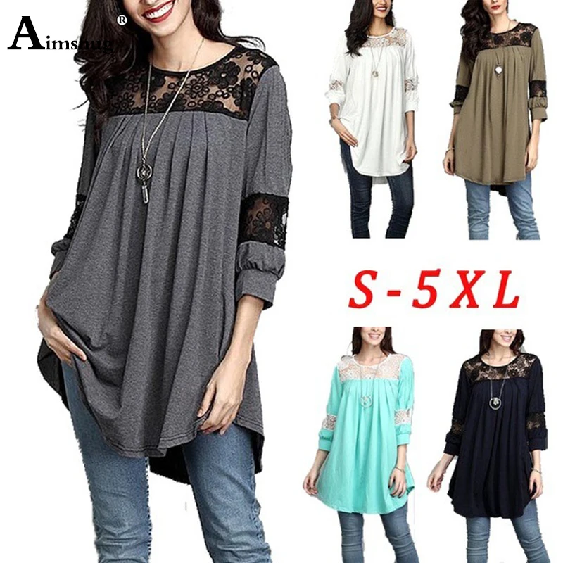 Plus size 4xl 5xl Women Summer Boho Hollow Lace Black Tops Three Quarter Sleeve O-Neck Female T-Shirt Casual Loose Ladies Tee
Plus size 4xl 5xl Women Summer Boho Hollow Lace Black Tops Three Quarter Sleeve O-Neck Female T-Shirt Casual Loose Ladies Tee