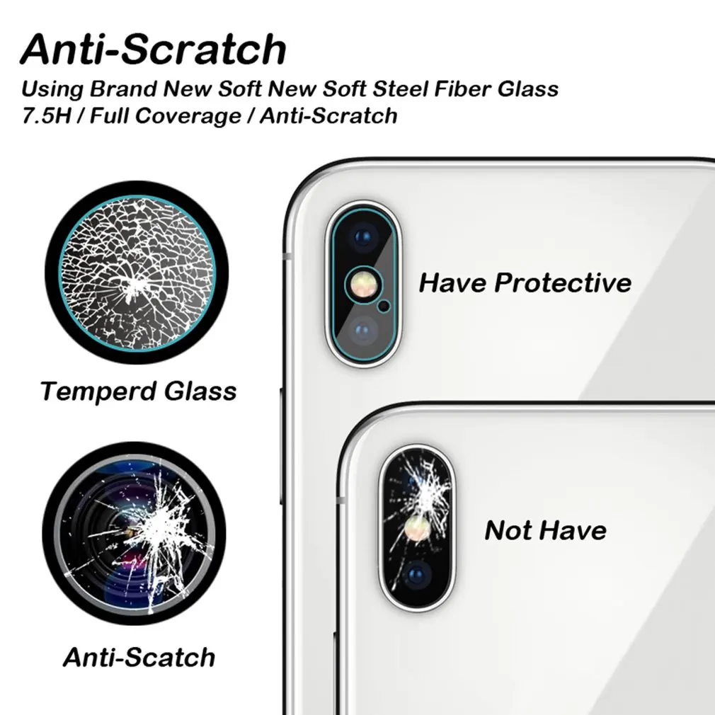 For iPhone XS Max Back Camera Lens Tempered Glass Film For iPhone XS Case Cover Protective Film Glas Lens Screen Protector Boxed