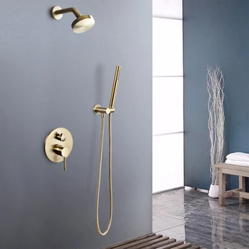 Beiluode Shower Faucet Golden Bathroom Shower Set Sprayer Mixer Tap Wall Mount Shower Hotel Hot Cold Water Tap AL2004
Beiluode Shower Faucet Golden Bathroom Shower Set Sprayer Mixer Tap Wall Mount Shower Hotel Hot Cold Water Tap AL2004