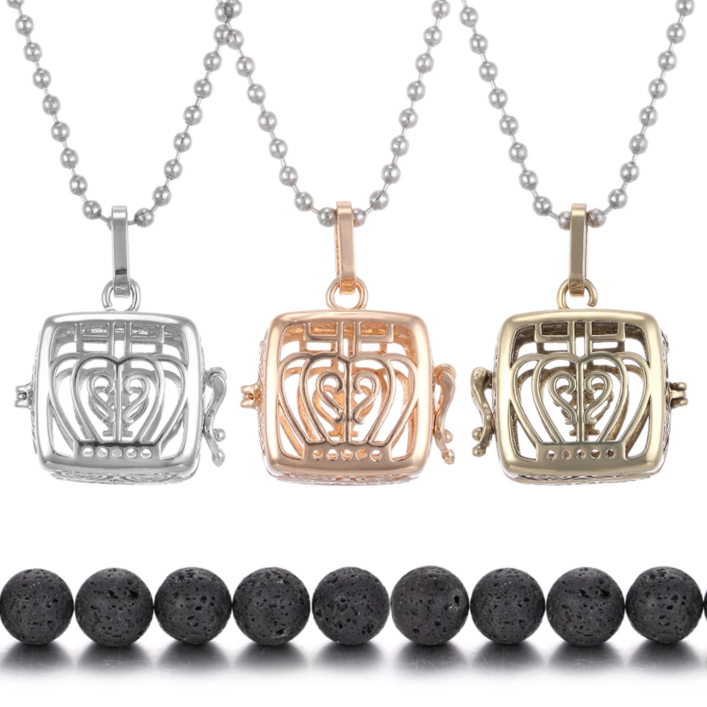 Aromatherapy Diffuser Necklace Lava Stone Locket Necklace Vintage Essential Oil Diffuser Angel Caller Lockets Pendant Necklace
Aromatherapy Diffuser Necklace Lava Stone Locket Necklace Vintage Essential Oil Diffuser Angel Caller Lockets Pendant Necklace