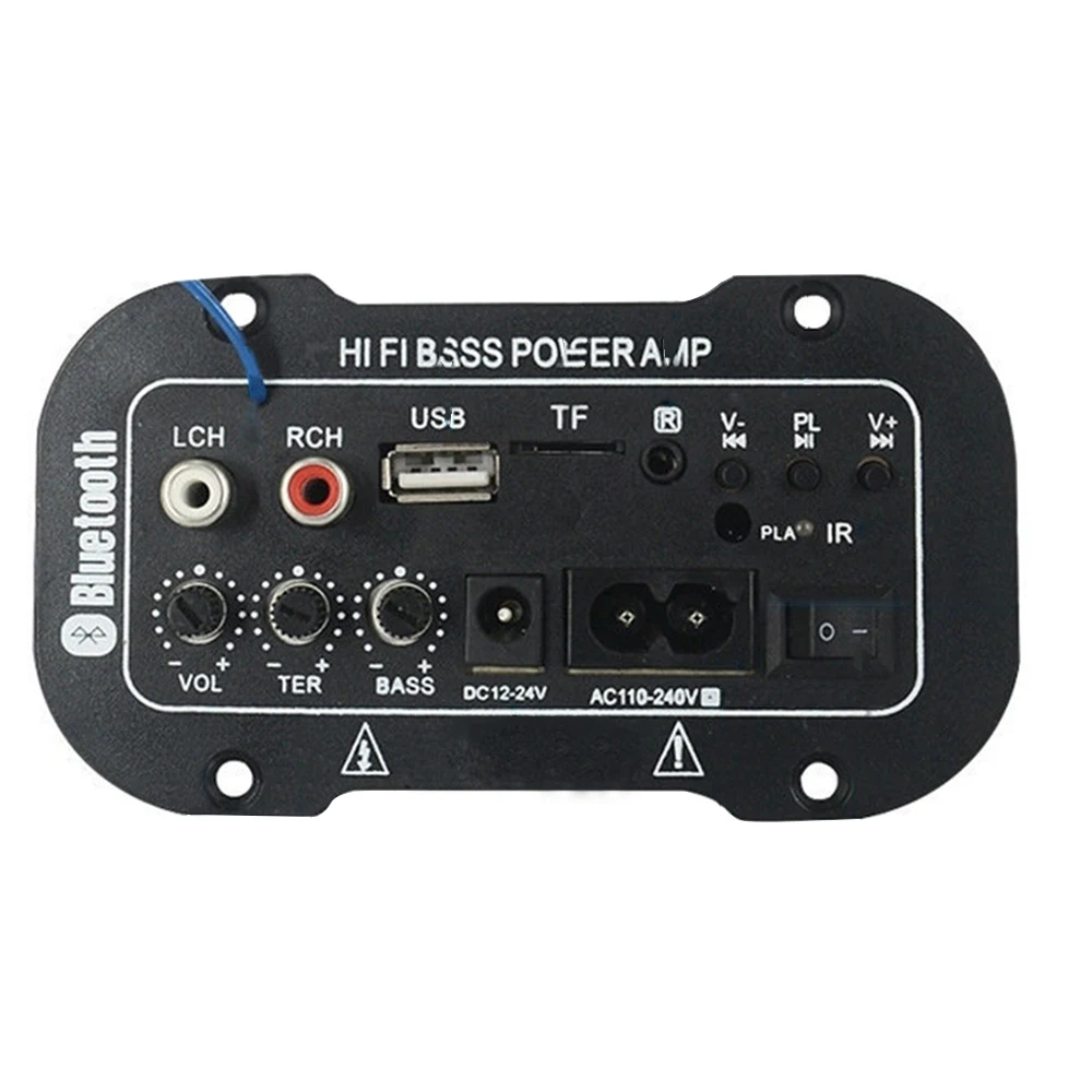 5 Inch HI-FI Bluetooth Home Car Audio Power Amplifier Auto FM Radio Player HiFi Bass AMP Support SD USB DVD MP3 Input | Автомобили и