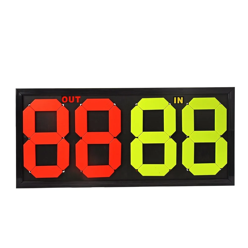 Production Wholesale Football Substitution Board Manual Changing Number Plate Double-Sided Display 4-Digit Large Size Can Be Tur
Production Wholesale Football Substitution Board Manual Changing Number Plate Double-Sided Display 4-Digit Large Size Can Be Tur