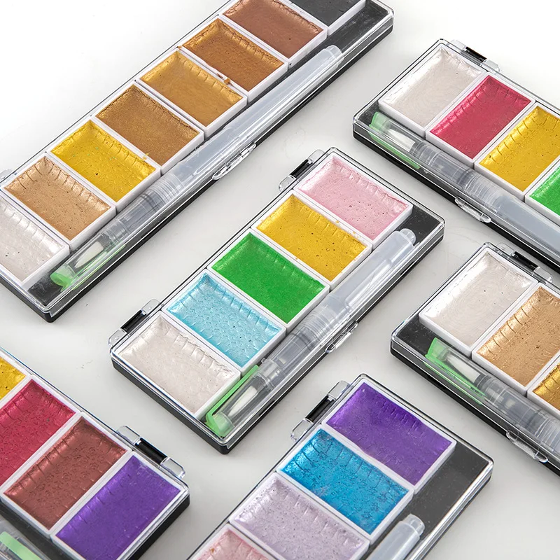 Solid watercolor paint set 5 color / 8 color student painting portable sketch set With Water Brush Pen
Solid watercolor paint set 5 color / 8 color student painting portable sketch set With Water Brush Pen