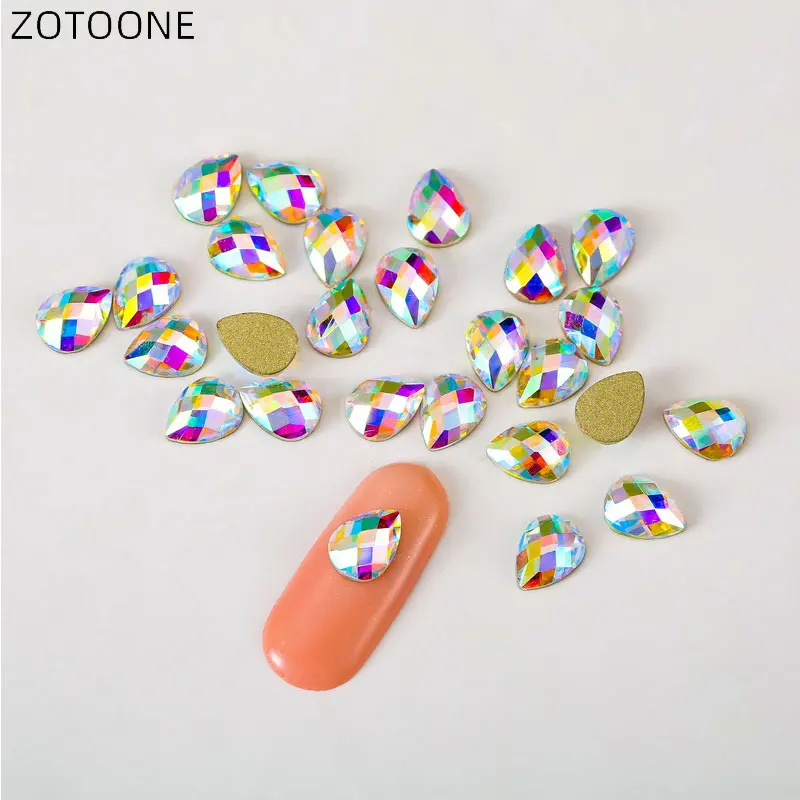 ZOTOONE 20Pcs/Lots AB Color Flatback Rhinestones Glue on Glass DIY Oval Water Drop Rhinestone for Nail Art for Dress Applique H
ZOTOONE 20Pcs/Lots AB Color Flatback Rhinestones Glue on Glass DIY Oval Water Drop Rhinestone for Nail Art for Dress Applique H