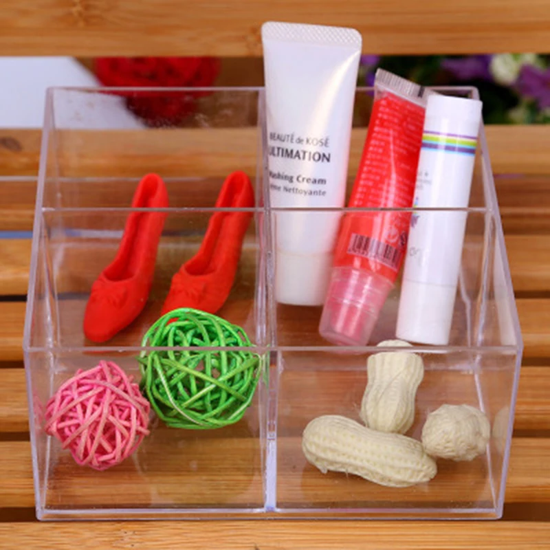 High transparent 4 grid square plastic box Jewelry Component Accessorie Makeup Organizer Office desktop Sundries storage case
High transparent 4 grid square plastic box Jewelry Component Accessorie Makeup Organizer Office desktop Sundries storage case