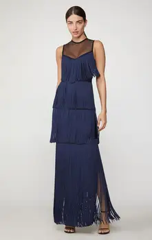 2019 New Women Tassel Elegant o neck sleeveless Vestido Celebrity Evening Party Bodycon Bandage Dresses 
2019 New Women Tassel Elegant o neck sleeveless Vestido Celebrity Evening Party Bodycon Bandage Dresses