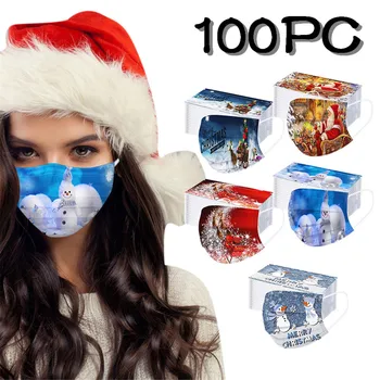 100pc Christmas Print Masks For Protection Mascarillas Face Mask Disposable Earloop Breathable Protective Mondkapjes Mask
100pc Christmas Print Masks For Protection Mascarillas Face Mask Disposable Earloop Breathable Protective Mondkapjes Mask