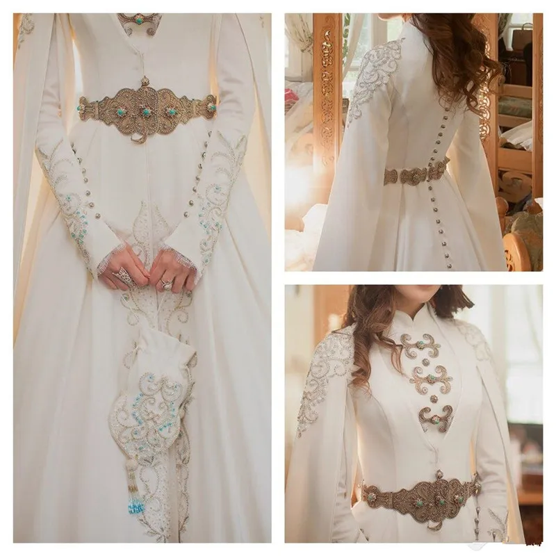 Мусульманское свадебное платье винтажный хиджаб скромное с длинным рукавом и