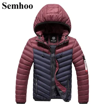 2019 Winter Casual Men's Color Matching Cotton Coat Hooded Thick Warm Cotton Jacket Slim With Headphones Men's Plus Size L---3XL 
2019 Winter Casual Men's Color Matching Cotton Coat Hooded Thick Warm Cotton Jacket Slim With Headphones Men's Plus Size L---3XL