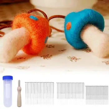 62Pcs Thick Medium Fine Needle Practical Felting Needles Pin Tool Wooden Handle Sewing Kit Wool Pins Knitting Black Blue Bottle
62Pcs Thick Medium Fine Needle Practical Felting Needles Pin Tool Wooden Handle Sewing Kit Wool Pins Knitting Black Blue Bottle