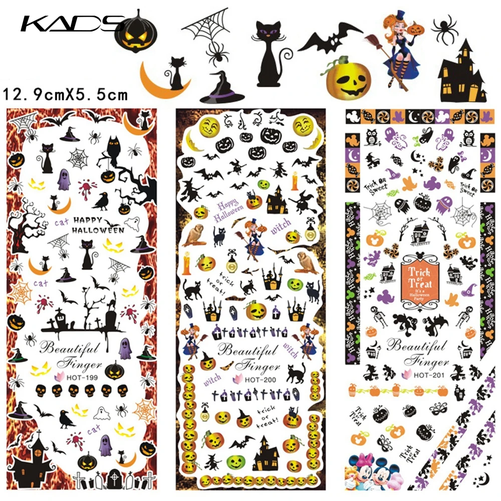 3sheet/set Halloween Water decal Nail Sticker Nail Art Decals Water Transfer sticker Tips stickers for nails accessories slider
3sheet/set Halloween Water decal Nail Sticker Nail Art Decals Water Transfer sticker Tips stickers for nails accessories slider