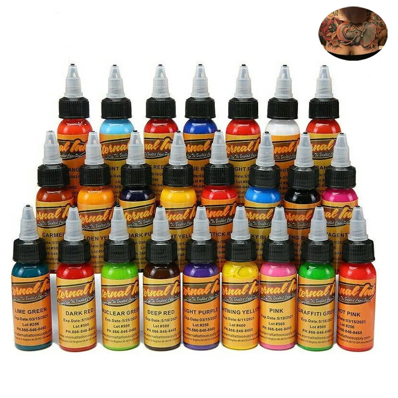 New-16pcs-Colors-Eternal-Tattoo-Ink-Set-Pigment-Bottle-Permanent-Makeup-Art-30ml-bottle-for-eyebrow
