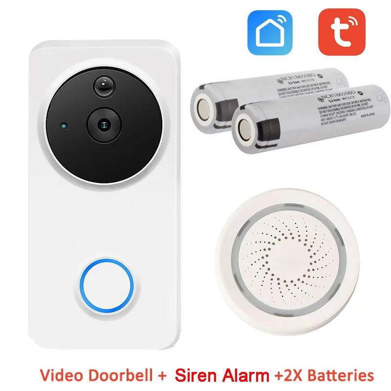 HD Smart Life Tuya Smart Video Doorbell built-in Battery with 100DB Siren Alarm Linkage Alarm
HD Smart Life Tuya Smart Video Doorbell built-in Battery with 100DB Siren Alarm Linkage Alarm