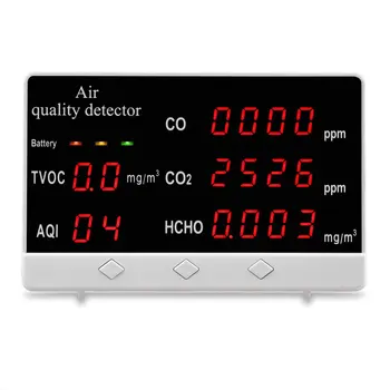 Large screen air quality detector 131CO Formaldehyde detector Carbon dioxide tester 360 minutes long standby
Large screen air quality detector 131CO Formaldehyde detector Carbon dioxide tester 360 minutes long standby