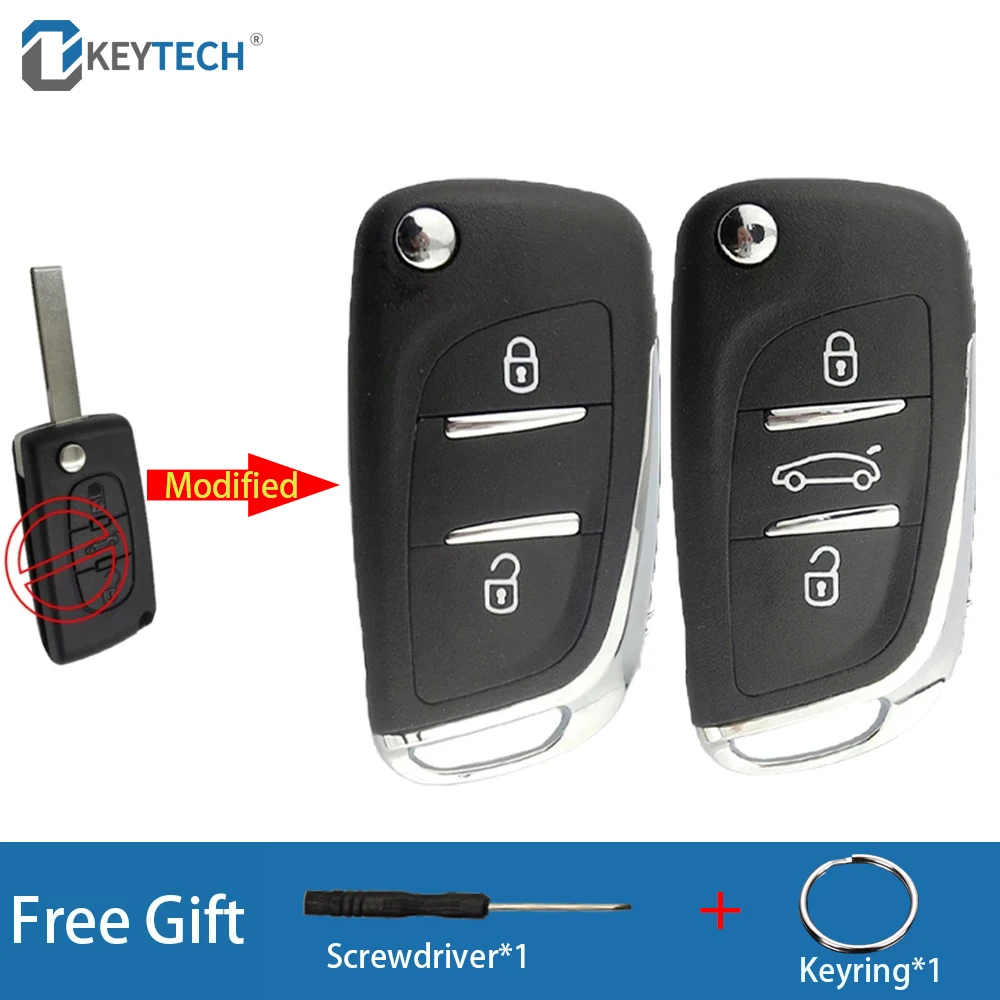 OkeyTech Modified Remote Flip Car Key Shell For Peugeot 307 408 308 4007 3008 Citroen C2 C3 C4 C5 C6 VA2/HU83 CE0536/CE0523 | Автомобили и