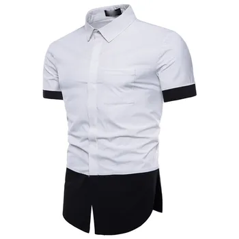 Men's Cotton Patchwork Shirts New England Style Gentleman Short Sleeve Shirt Autumn Winter Camisa Social Casual Comfort Blouse#M
Men's Cotton Patchwork Shirts New England Style Gentleman Short Sleeve Shirt Autumn Winter Camisa Social Casual Comfort Blouse#M